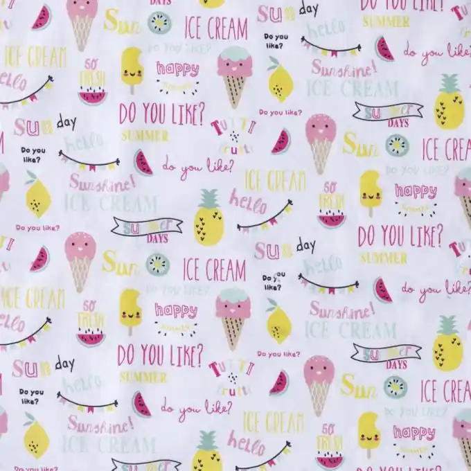 Sonderaktion Cretonne imprimee freezy multico – ice cream