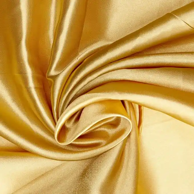 Einfarbiger Satinstoff gold Top-Angebot