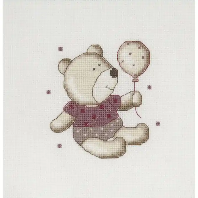 Kreuzstich-Set Teddydou Ballspiel 11×11 cm Preis Gesenkt