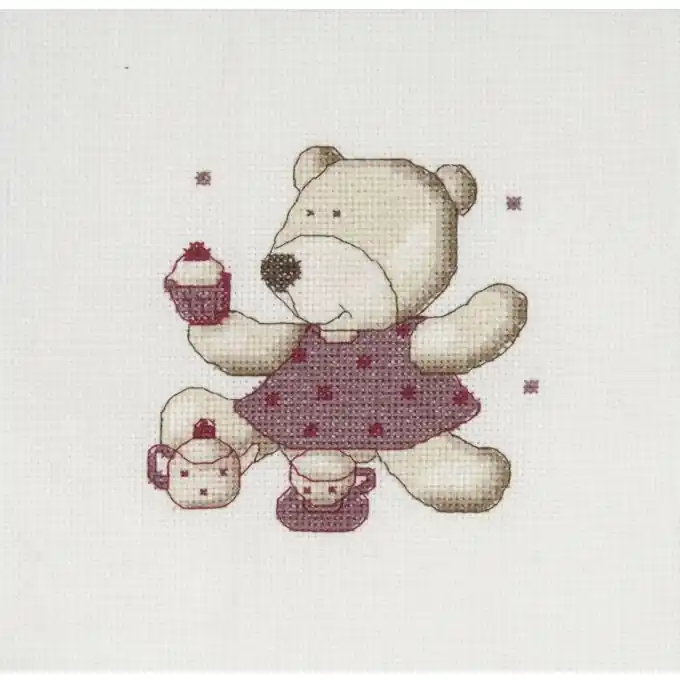 Markenprodukt Kreuzstich-Set Teddydou 11x11cm Dinette-Spiel