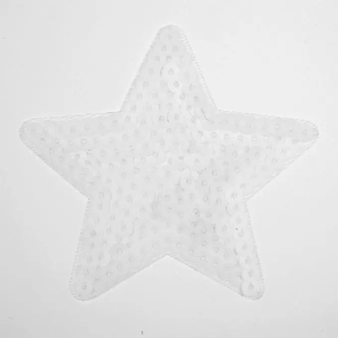 Thermoklebendes Sternmotiv mit Pailletten, weiß Jetzt Kaufen
