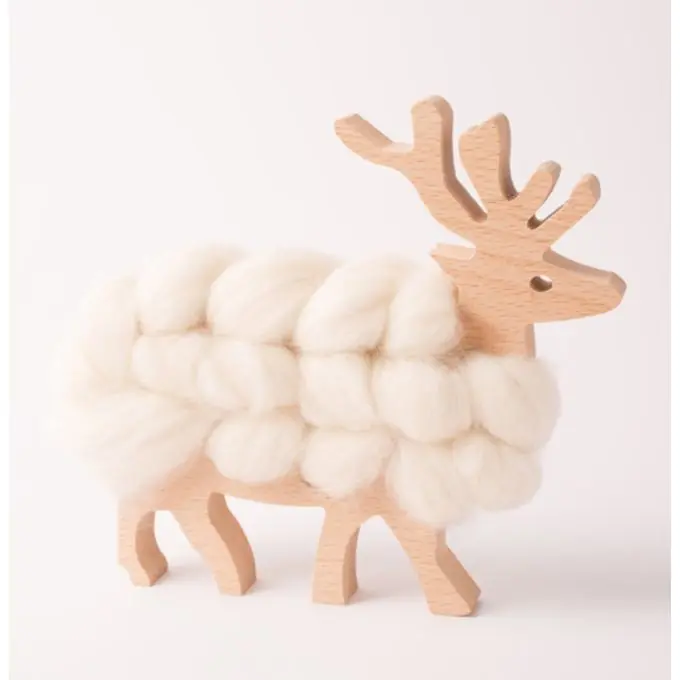 Holz Rentier Bausatz 20x24x8.5cm Original