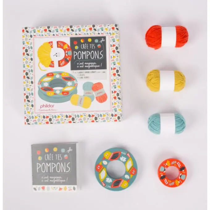 Magnetische Pompon-Set mit Liberty-Mustern – Phildar Nur Für Kurze Zeit