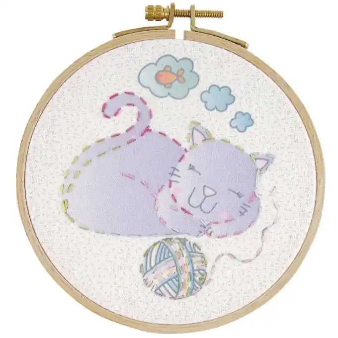 Stickerei-Set für Kinder Die Katze Zertifiziert