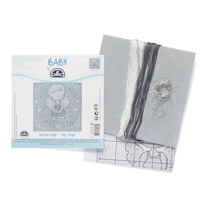 Nur Heute Stickset Junge Engel 11×11 cm Kreuzstich Kit