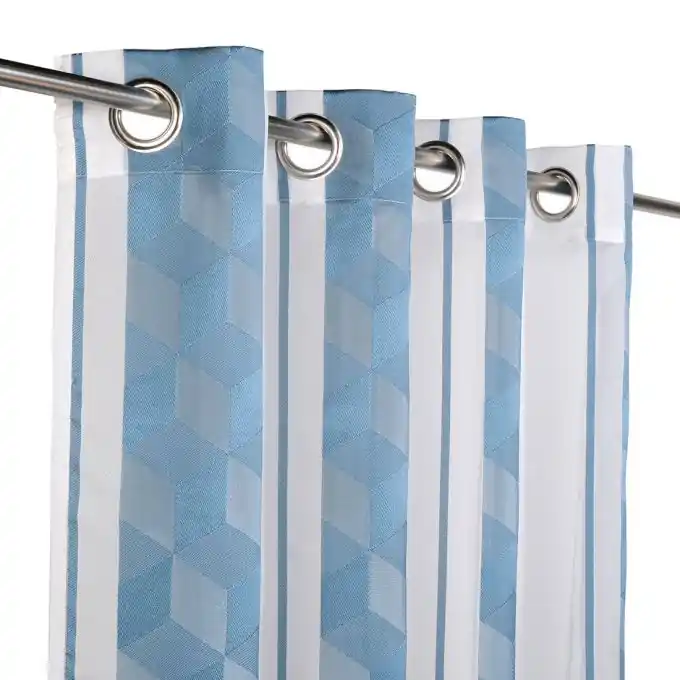 Mega-Angebot Vorhang Streifen Würfel blau