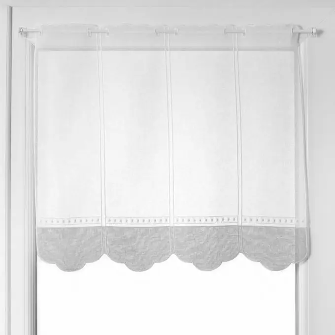 Grauer Voile-Vorhang Markenware