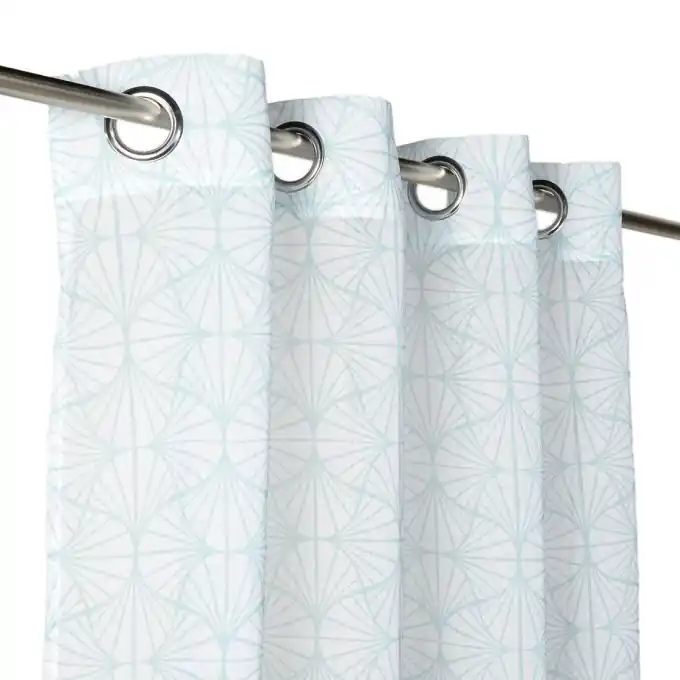 Geprüft Vorhang geometrisch blau