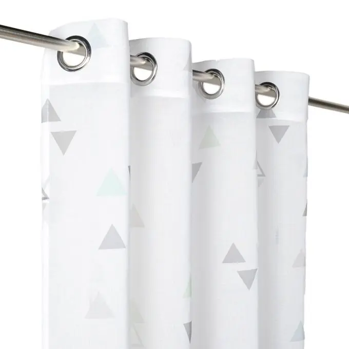 Vorhang Dreiecker blau grau Expressversand