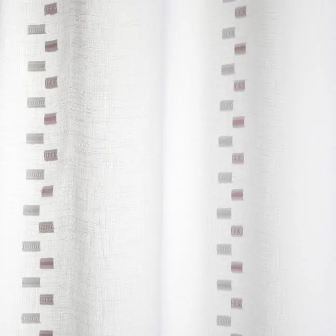 Online Kaufen Jacquard-Voile, bestickt mit rosa Motiven, extra breit