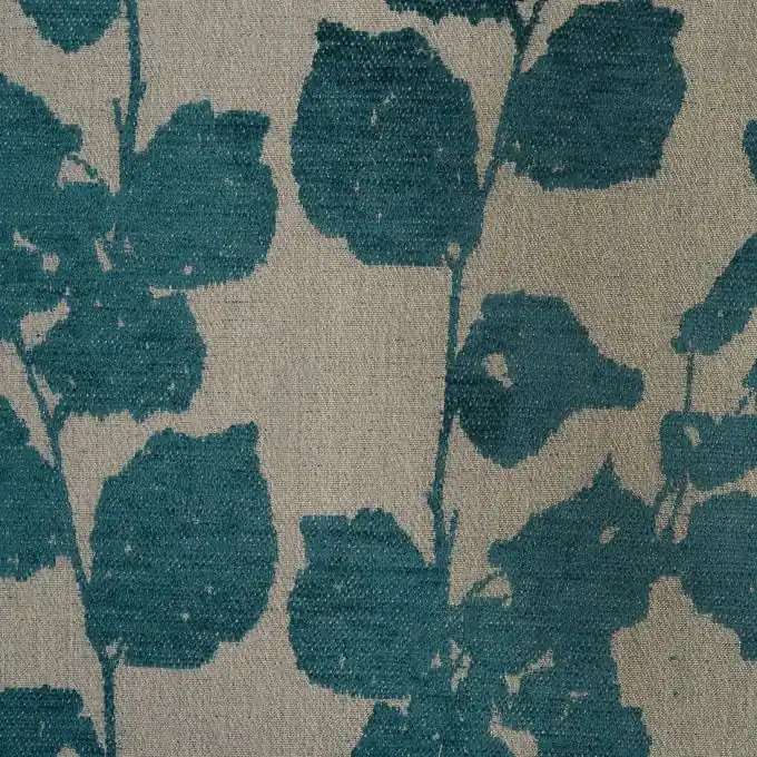 Beliebt Samtstoff Blätter Entenblau