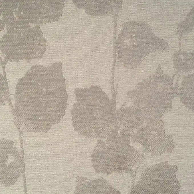 Samtstoff Blätter beige Zertifiziert