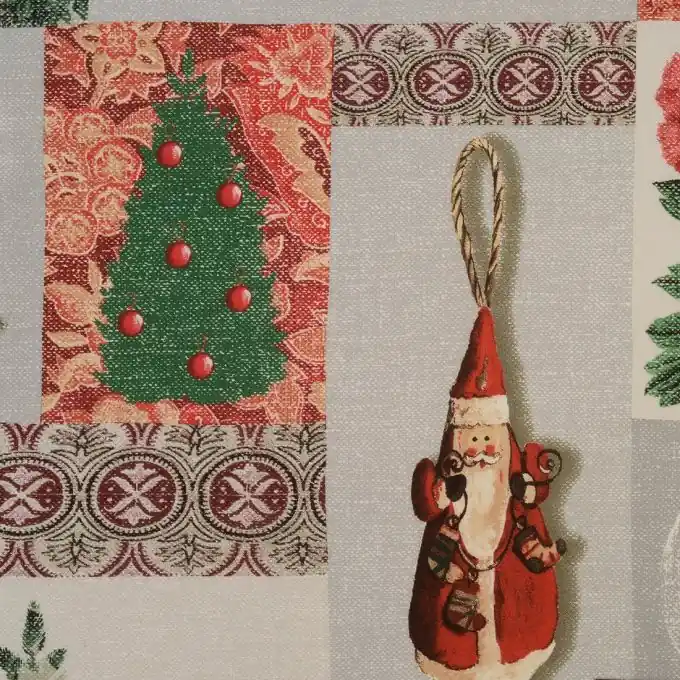 Baumwollstoff grau Weihnachten Schneller Versand