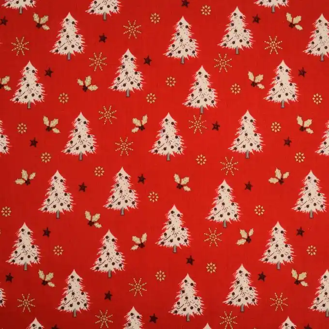 Baumwollstoff Weihnachtsbaum Sale