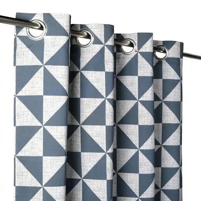 Neuheit Vorhang Blau/Grau Azulejo