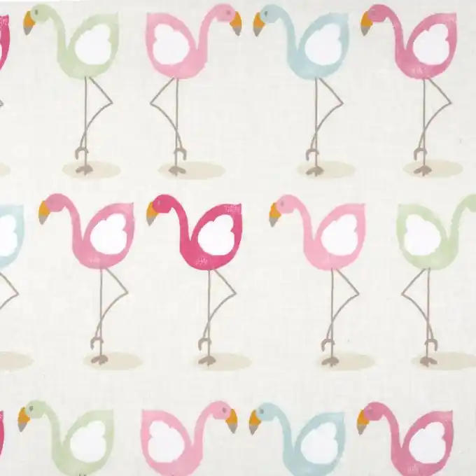 Mega-Angebot Bechichteter dicker Baumwollstoff Flamingo