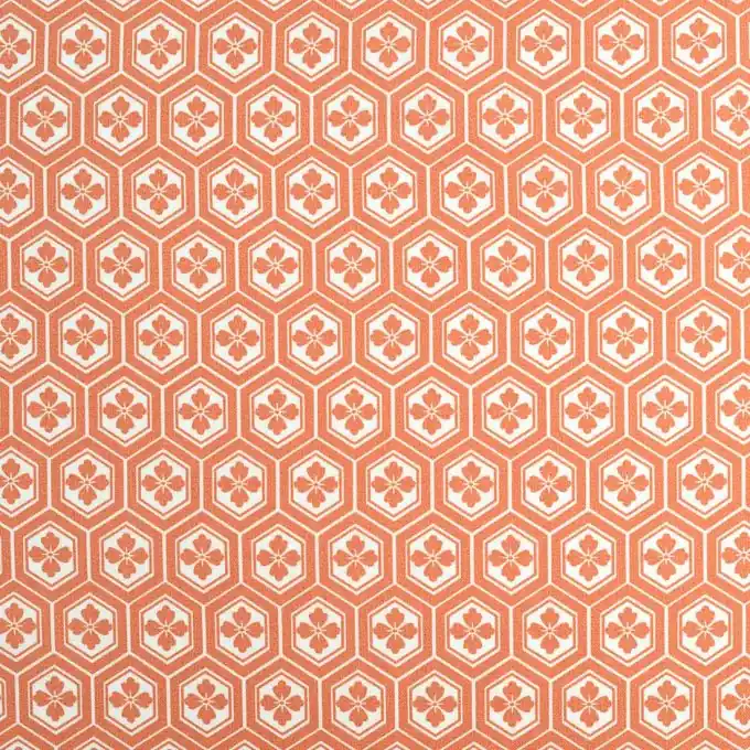 Begrenztes Angebot Baumwollstoff Sechseck Koralle