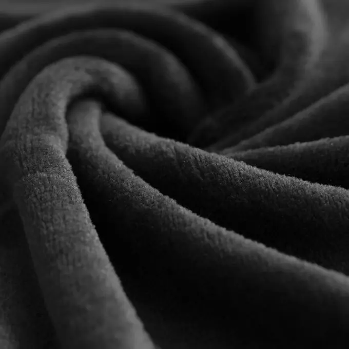 Fleecestoff, einfarbig schwarz Großhandel