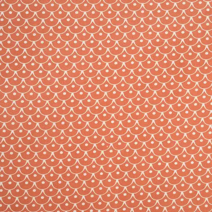 Bestseller Baumwollstoff Koralle Schuppenmuster 140 cm Breite