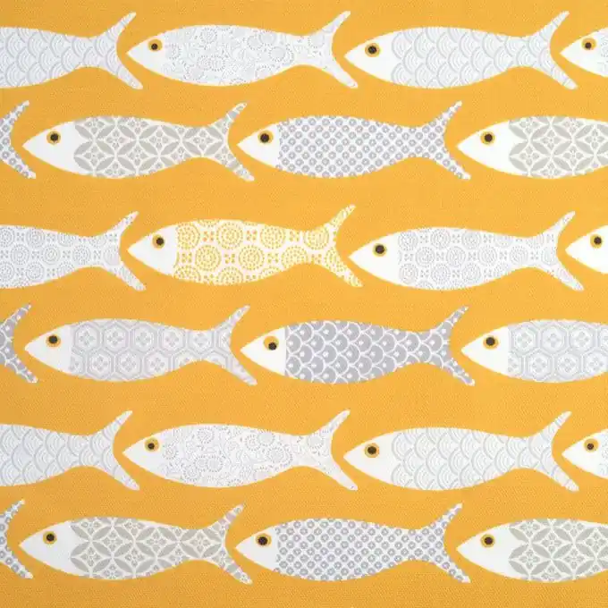 Top-Preis Dicker Baumwollstoff, Fische gelb