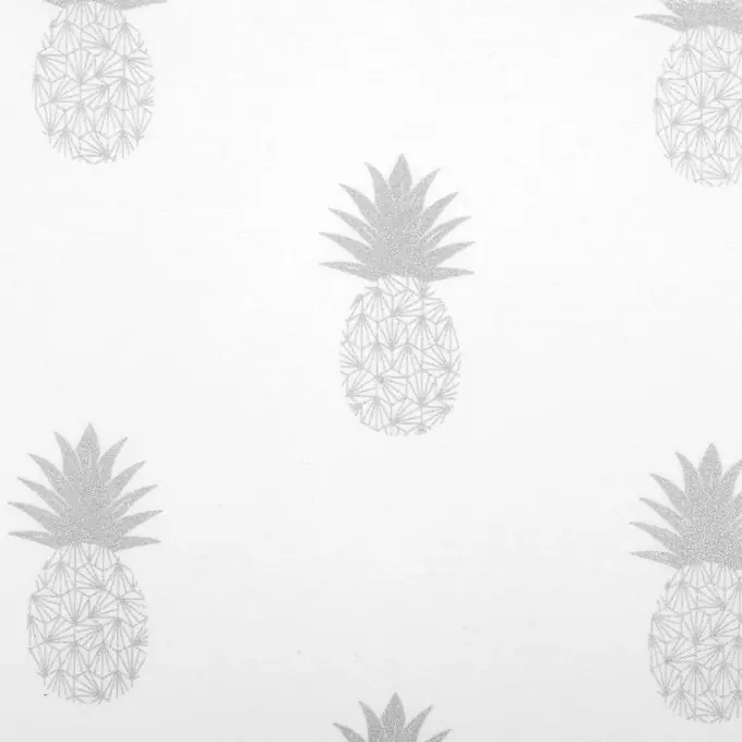 Ananas Silber Baumwollstoff – 140 cm Breite Mega-Angebot