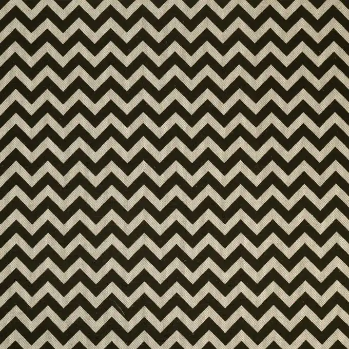 Mengenrabatt Baumwollstoff Zickzackmuster Schwarz