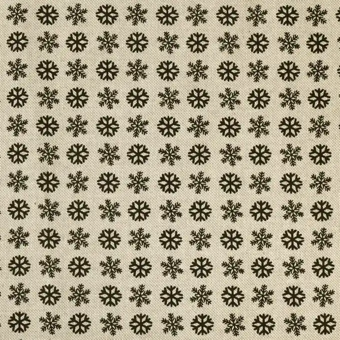 Sonderaktion Dicker Baumwollstoff mit schwarzen Schneeflocken