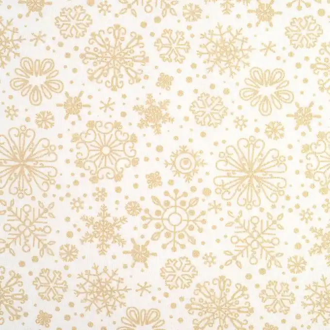 Preisknaller Dicker Baumwollstoff Flocken goldfarben