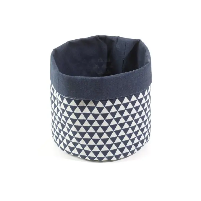 Newyork Korb Dreieck-Muster Indigoblau 15x16cm Super-Preis