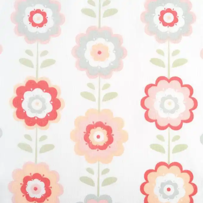 Stoff aus dicker Baumwolle mit großen rosa Blumen Jetzt Zugreifen