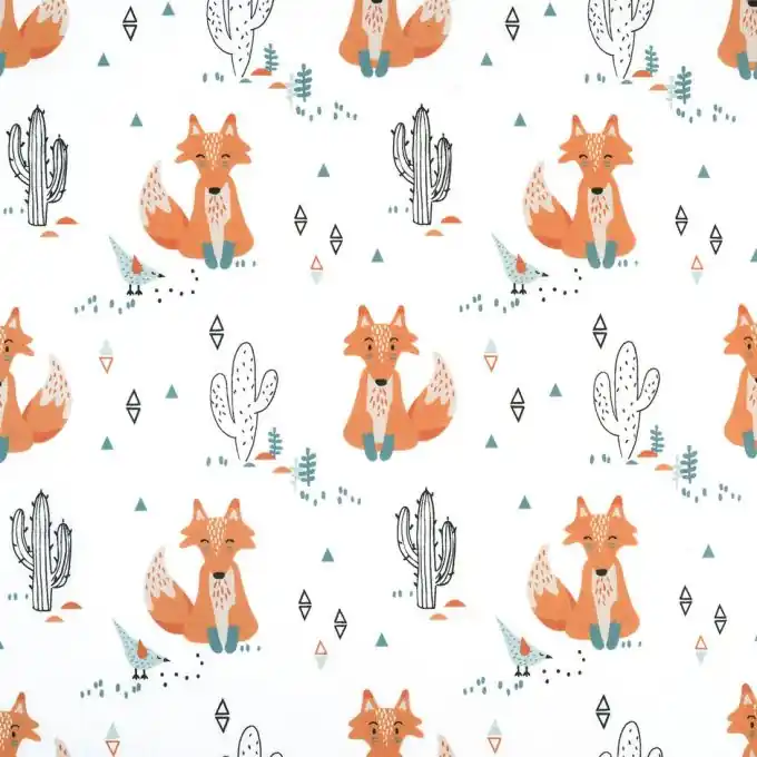 Baumwollstoff Fuchs braun Kostenloser Versand