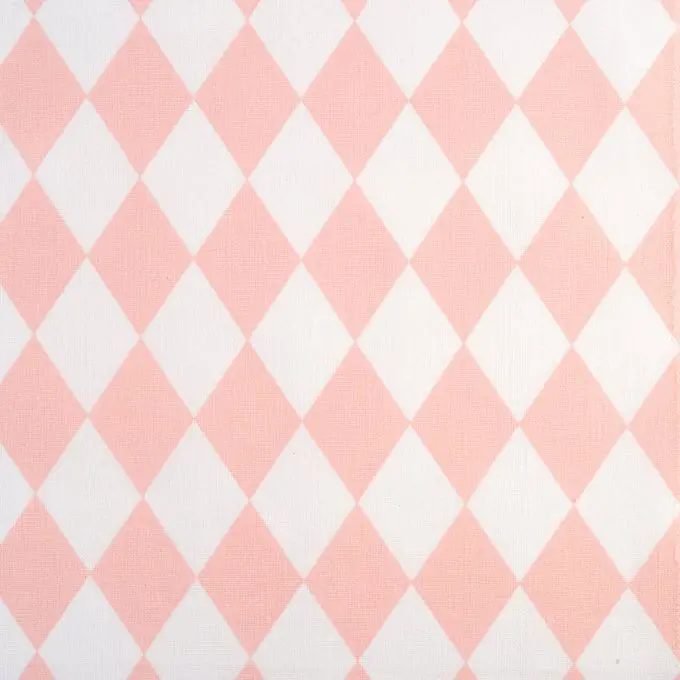 Dicker Baumwollstoff Rautenmuster rosa Kostenfreie Lieferung