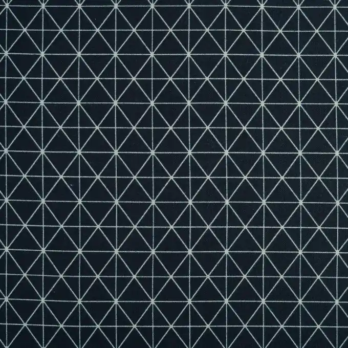 Saisonangebot Dicker Baumwollstoff Dreieck New York blau