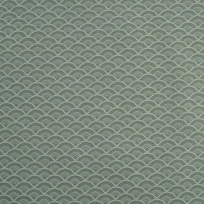 Dicker Baumwollstoff Schuppenmuster Seladongrün Mengenrabatt