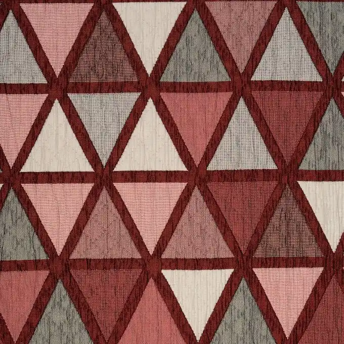 Günstig Piqué-Stoff rote Dreiecke, extra breit