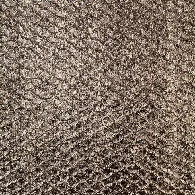 Must-Have Kunstleder Stoff Platin Schuppen 140cm Breite