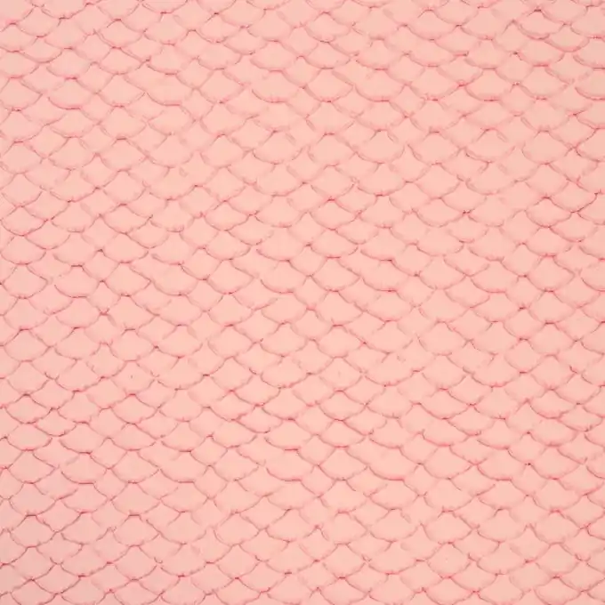 Billig Kunstleder mit Schuppenmuster in Rosa