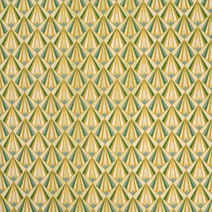 Geometrisch gemusterter grüner Baumwollstoff Direkt Vom Hersteller