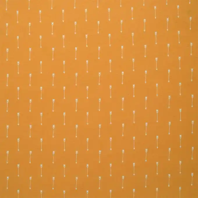 Sichere Zahlung Baumwollstoff Orange mit Weißen Pfeilen 150 cm Breit