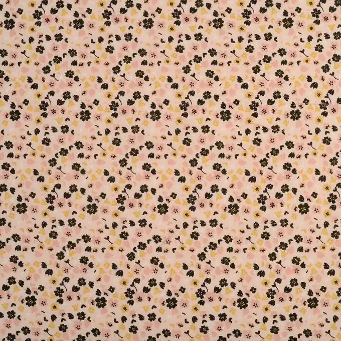 Baumwollstoff Blumen rosa Echt