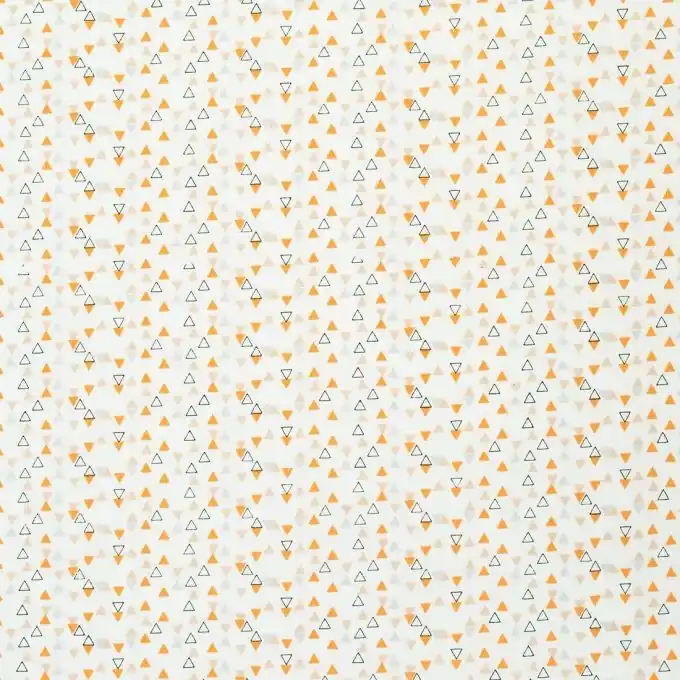 Kostenloser Rückversand Baumwollstoff Dreieck orange