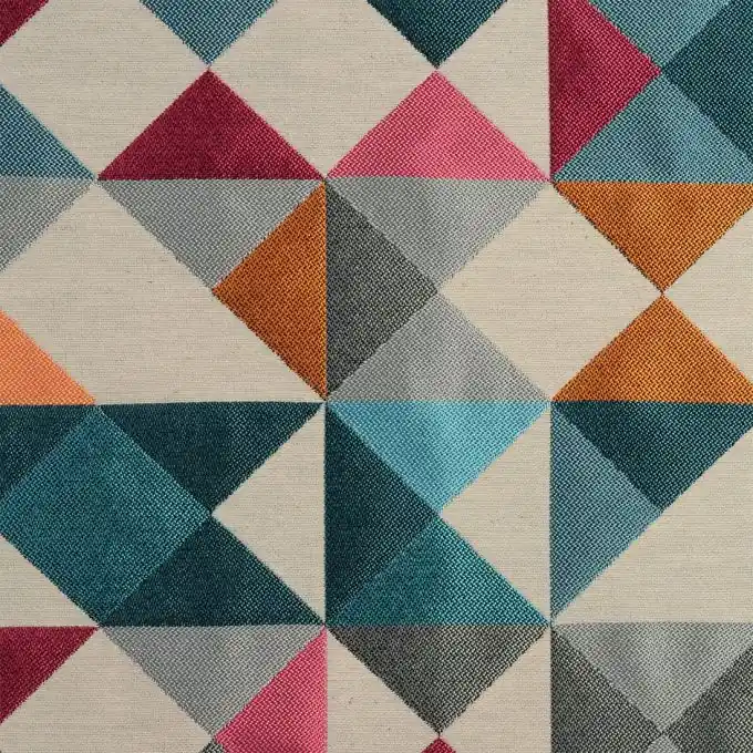 Weltweiter Versand Jaquard-Stoff mit bunten geometrischen Dreiecken