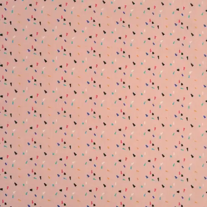 Rosa Baumwollstoff mit Konfetti Solange Der Vorrat Reicht