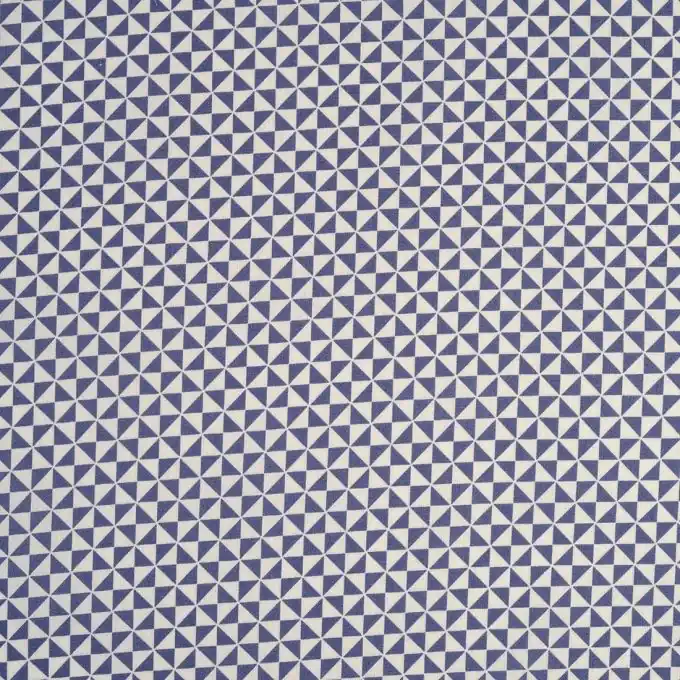 Baumwollstoff Dreieck blau Sale