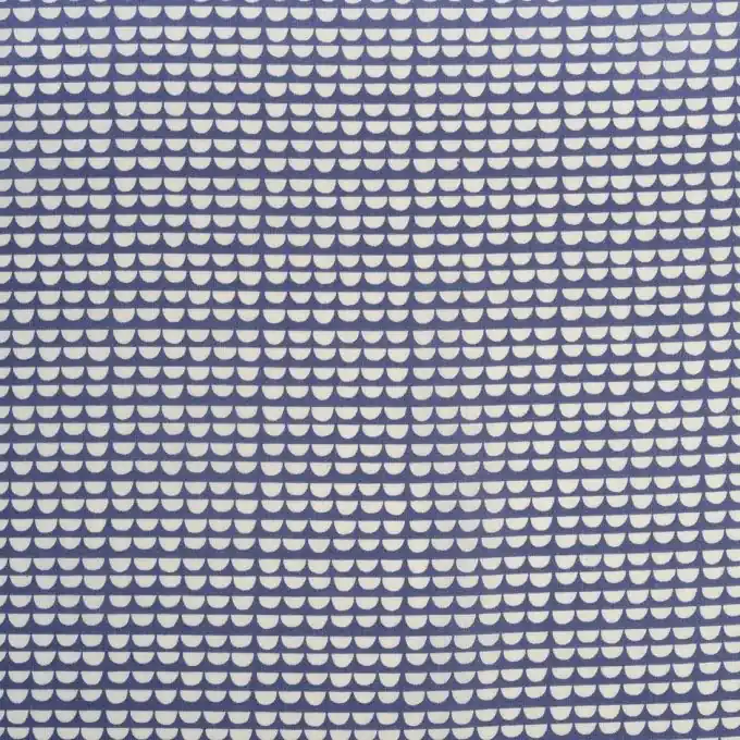 Baumwollstoff mit blauen Halbkreisen Meistverkauft