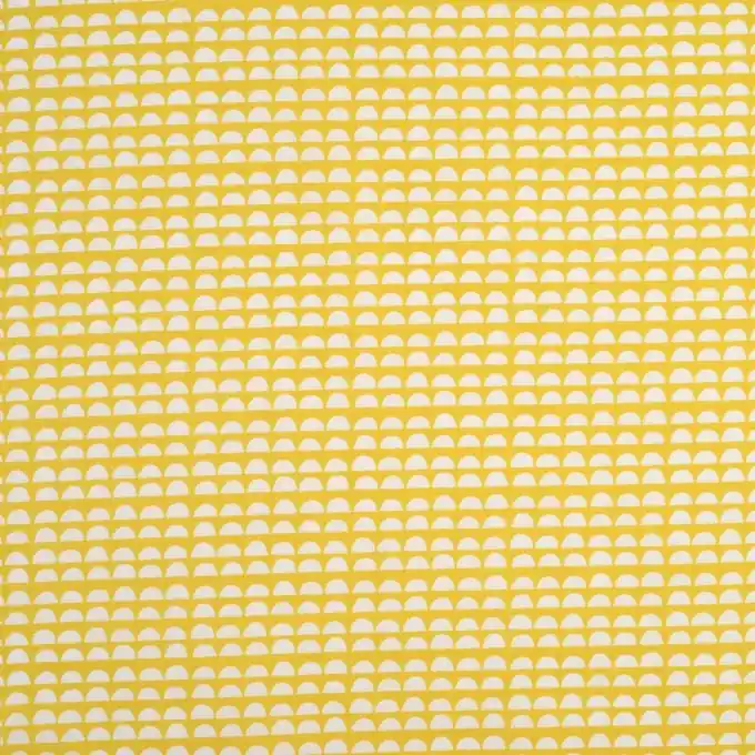 Highlight Baumwollstoff mit gelben Halbkreisen