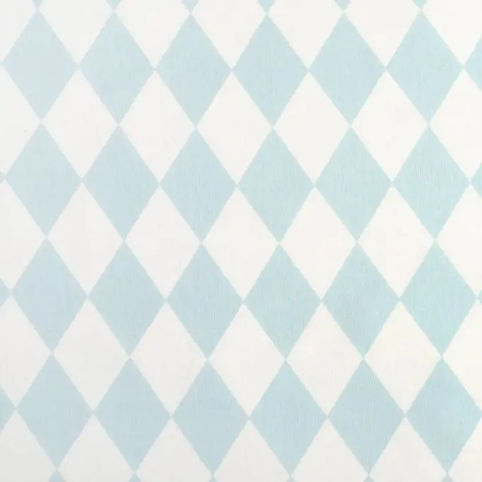 Cretonne Dreiecke blau weiss Online Kaufen