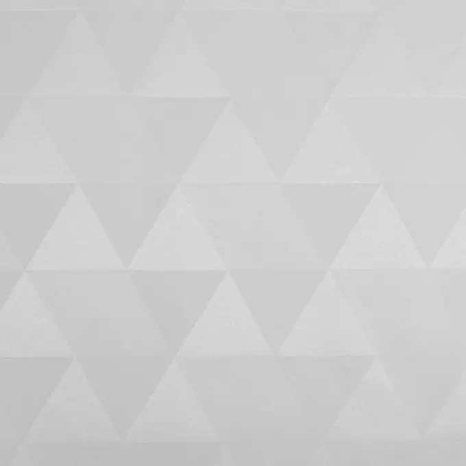 Breiter Calin-Stoff mit elfenbeinfarbenen Dreiecken, schmutzabweisend Kostenloser Rückversand