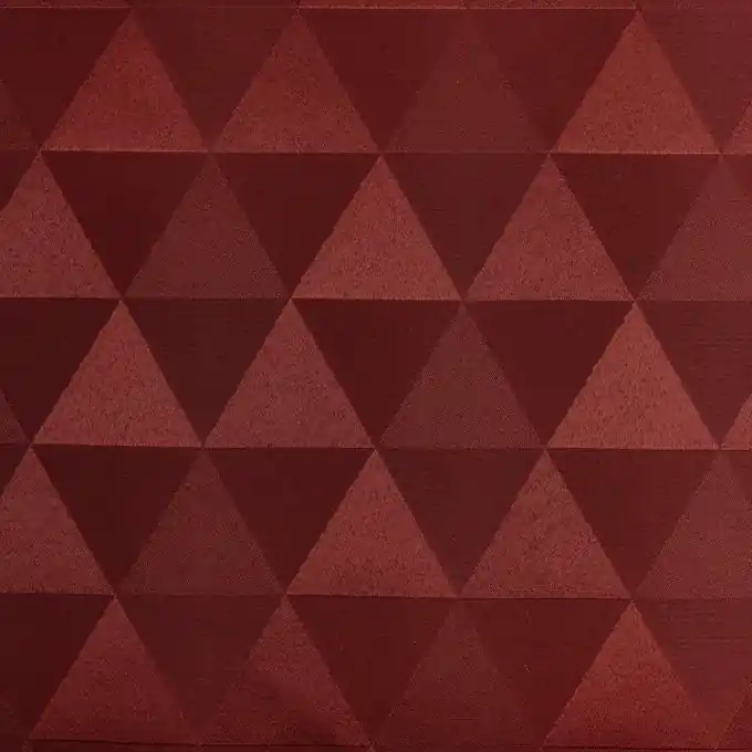 Stoff mit großer Breite, fleckenabweisend, Cali-Dreiecke in Rot Preis Gesenkt