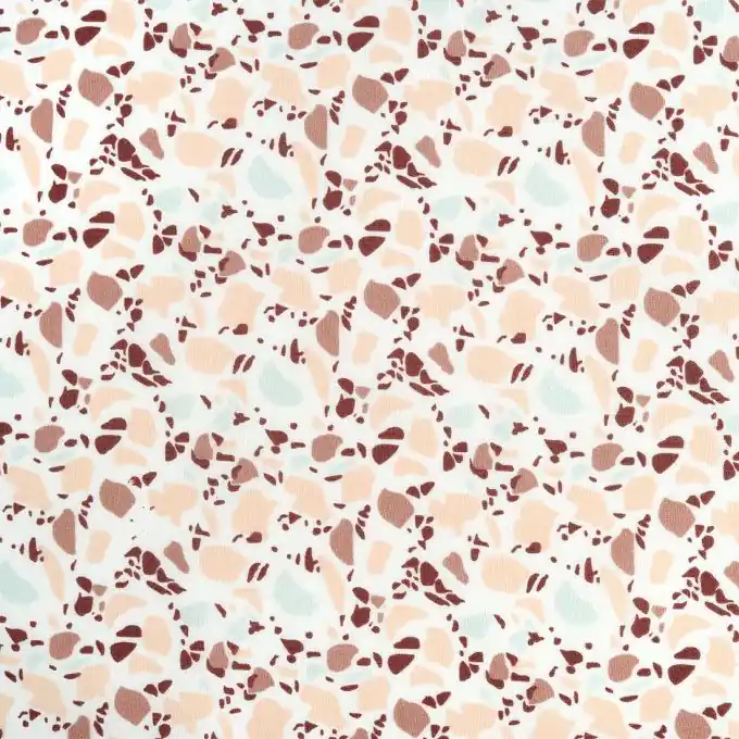 Baumwollstoff Terrazzo rosa grün Sichere Zahlung